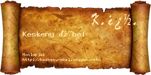 Keskeny Ábel névjegykártya
