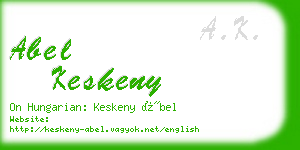 abel keskeny business card